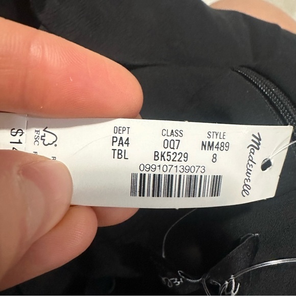 Madewell Square-Neck Wide-Leg Sleeveless Jumpsuit black - Picture 5 of 5